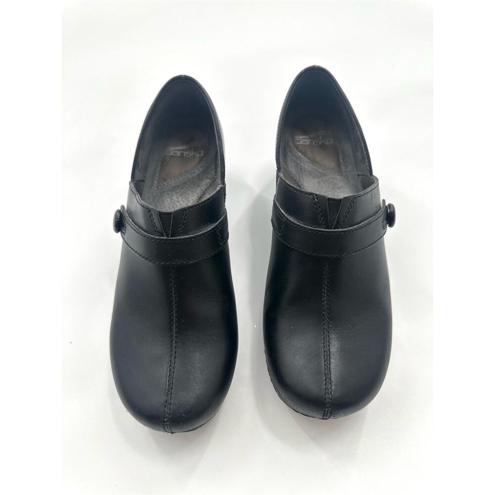 Dansko Solstice Black Leather Slip-on Clogs Size EU 41 - Picture 2 of 10